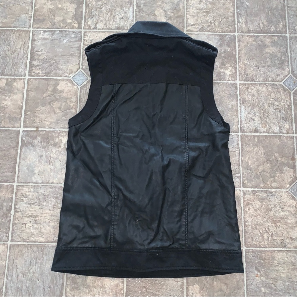 ‼️SOLD‼️black faux leather studded vest - Picture 5 of 9